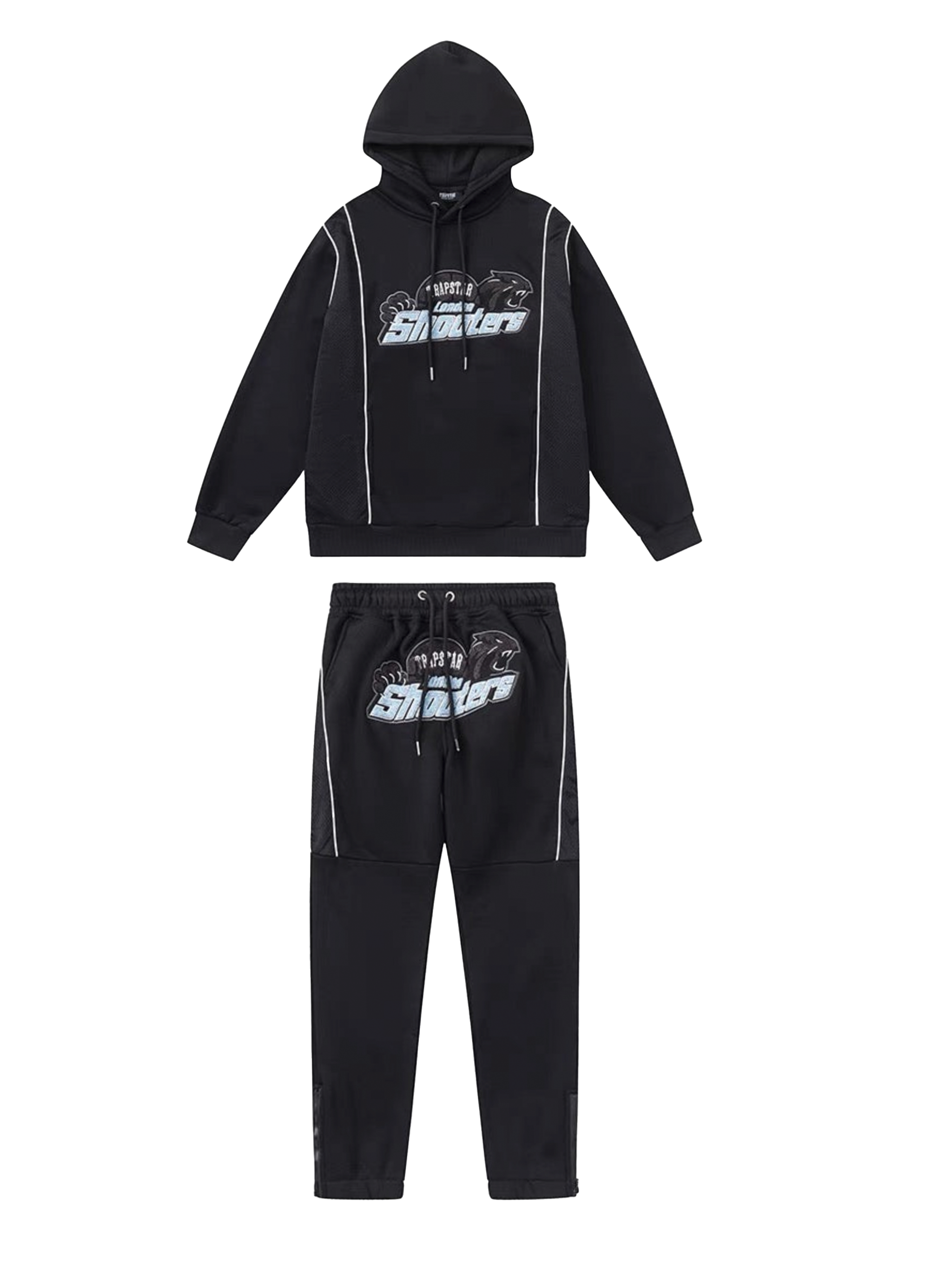 TRAPSTAR Tracksuit Čierno Modrý